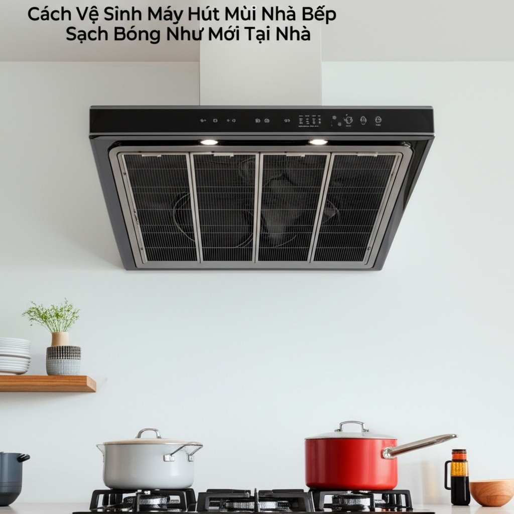 Hình minh họa cho bài viết: Cách Vệ Sinh Máy Hút Mùi Nhà Bếp Sạch Bóng Như Mới Tại Nhà