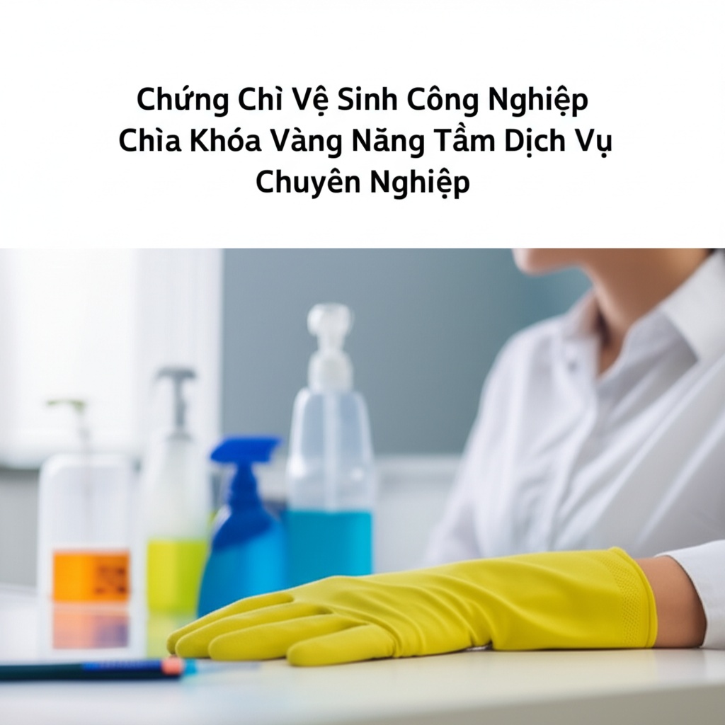 Hình minh họa cho bài viết: Chứng Chỉ Vệ Sinh Công Nghiệp: Chìa Khóa Vàng Nâng Tầm Dịch Vụ Chuyên Nghiệp
