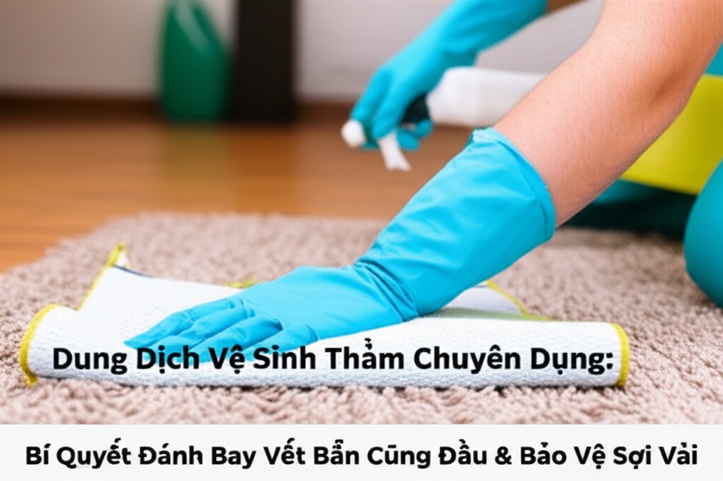Hình minh họa cho bài viết: Dung Dịch Vệ Sinh Thảm Chuyên Dụng: Bí Quyết Đánh Bay Vết Bẩn Cứng Đầu & Bảo Vệ Sợi Vải