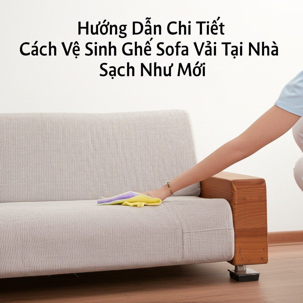 Hình minh họa cho bài viết: Hướng Dẫn Chi Tiết Cách Vệ Sinh Ghế Sofa Vải Tại Nhà Sạch Như Mới
