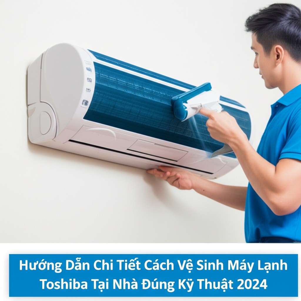 Hình minh họa cho bài viết: Hướng Dẫn Chi Tiết Cách Vệ Sinh Máy Lạnh Toshiba Tại Nhà Đúng Kỹ Thuật 2024