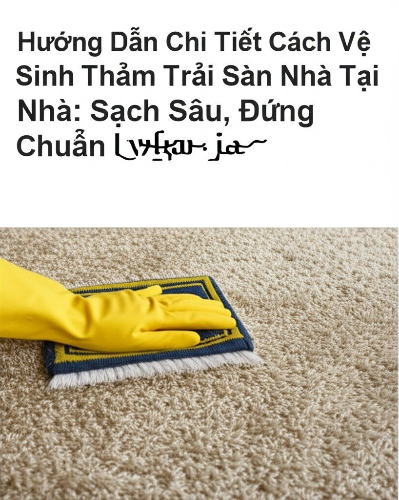 Hình minh họa cho bài viết: Hướng Dẫn Chi Tiết Cách Vệ Sinh Thảm Trải Sàn Nhà Tại Nhà: Sạch Sâu, Đúng Chuẩn Chuyên Gia