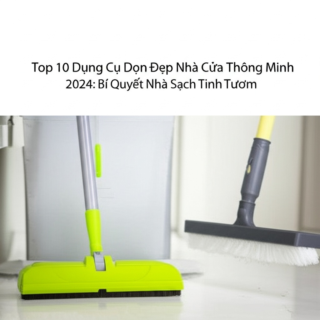 Hình minh họa cho bài viết: Top 10 Dụng Cụ Dọn Dẹp Nhà Cửa Thông Minh 2024: Bí Quyết Nhà Sạch Tinh Tươm
